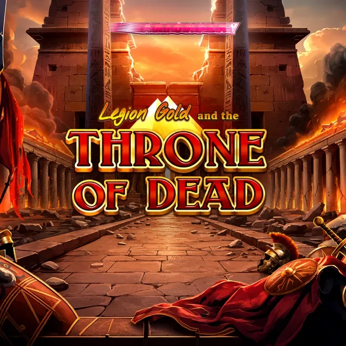 Isang detalyadong view ng Legion Gold and the Throne of Dead slot interface na nagpapakita ng mga simbolo ng hayop at gintong barya.